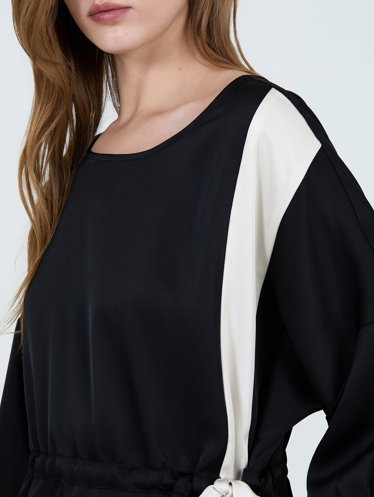 Vestido Satén Franja