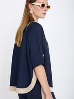 Chaqueta de Punto Fino Metalizado con Escote Pico