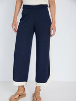Pantalón Cropped de Punto Fino Metalizado