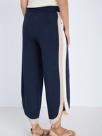 Pantalón Cropped de Punto Fino Metalizado