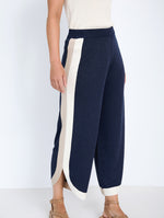 Pantalón Cropped de Punto Fino Metalizado