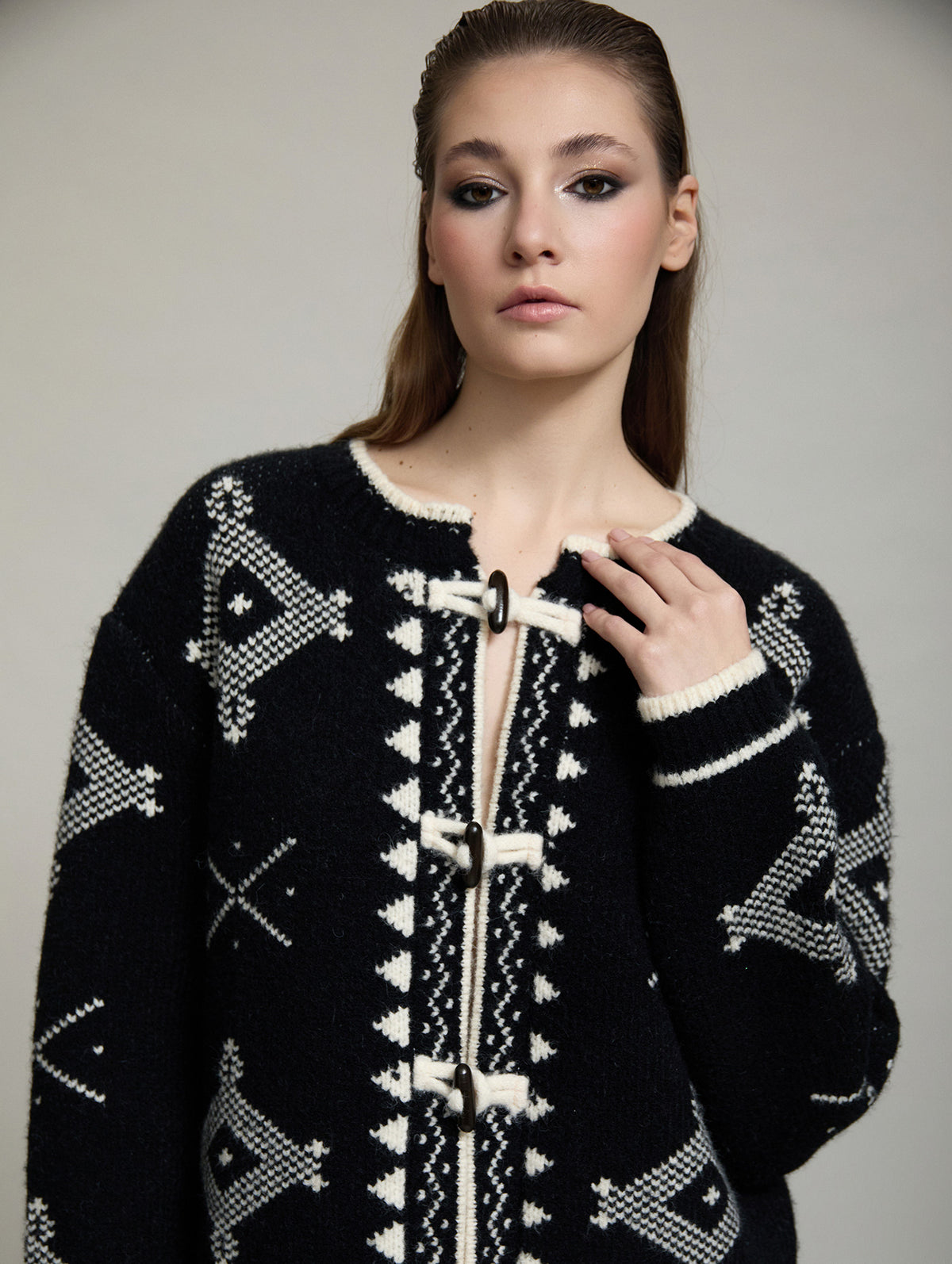 CHAQUETA PUNTO INSPIRACION NORDICA
