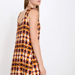 Vestido Midi Fluido Tie-dye con Tirantes Fruncidos