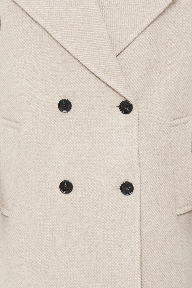 ABRIGO BEIGE DE CORTE REGULAR