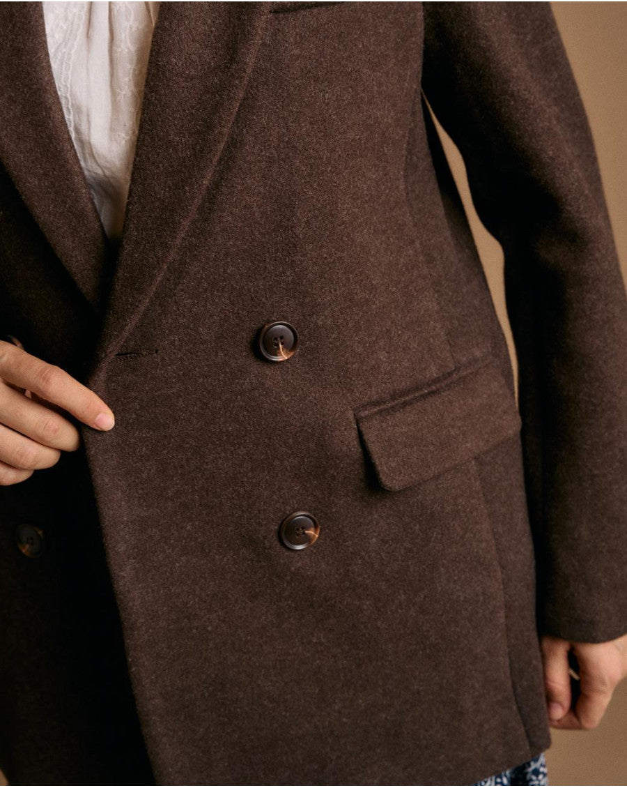 Abrigo Paño Marrón Amaia