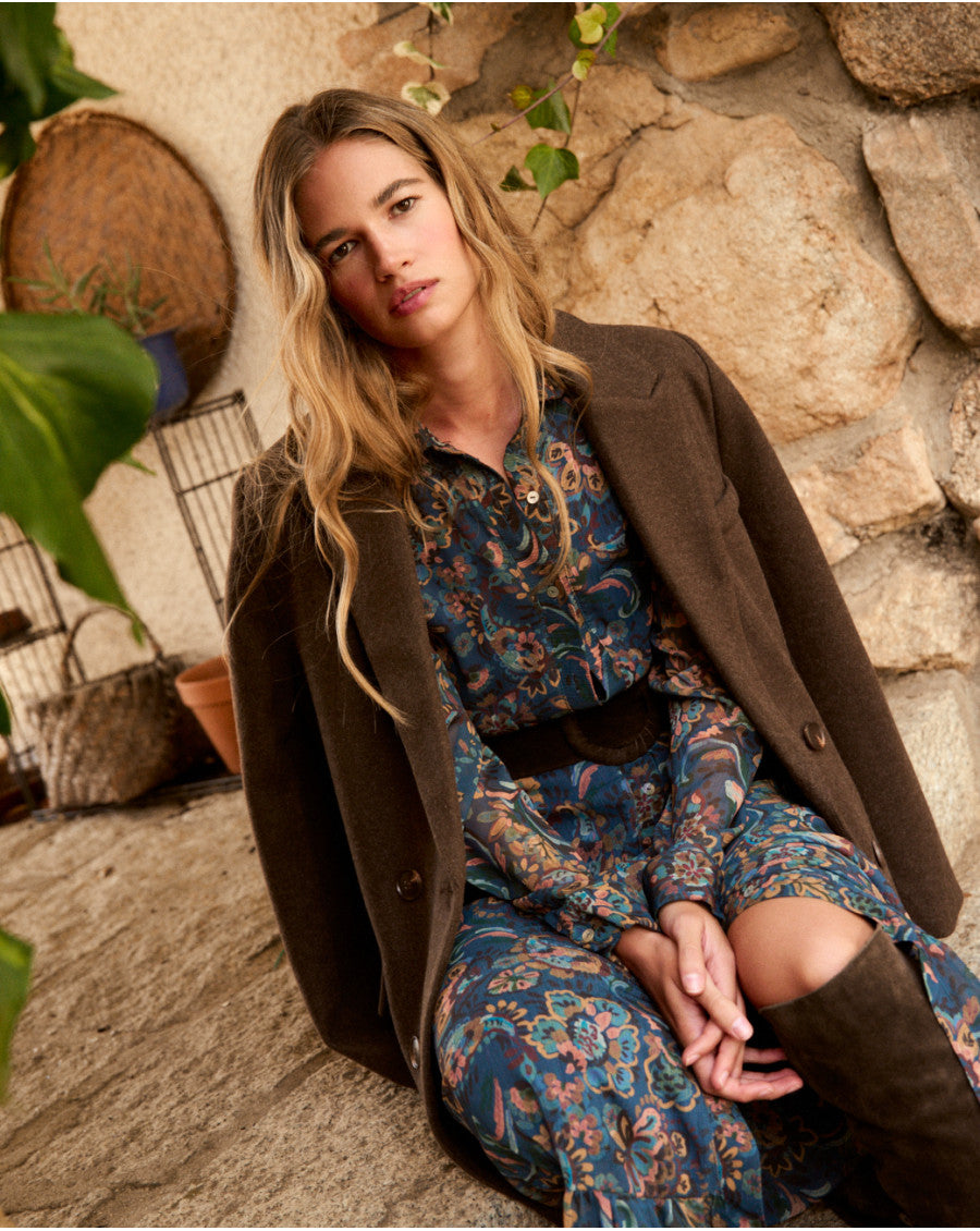 Abrigo Paño Marrón Amaia