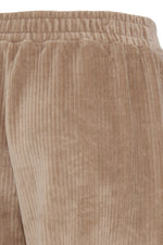 PANTALON PANA BEIGE CON CINTURA ELASTICA