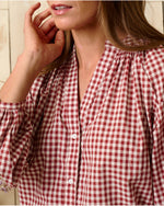 Blusa de Cuadros Vichy en Color Cereza