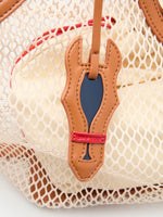 Bolso Hombro de Red con Detalles efecto Piel