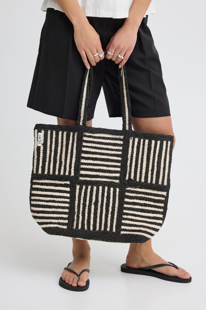 Bolso Shopper Trenzado Diseño Geométrico