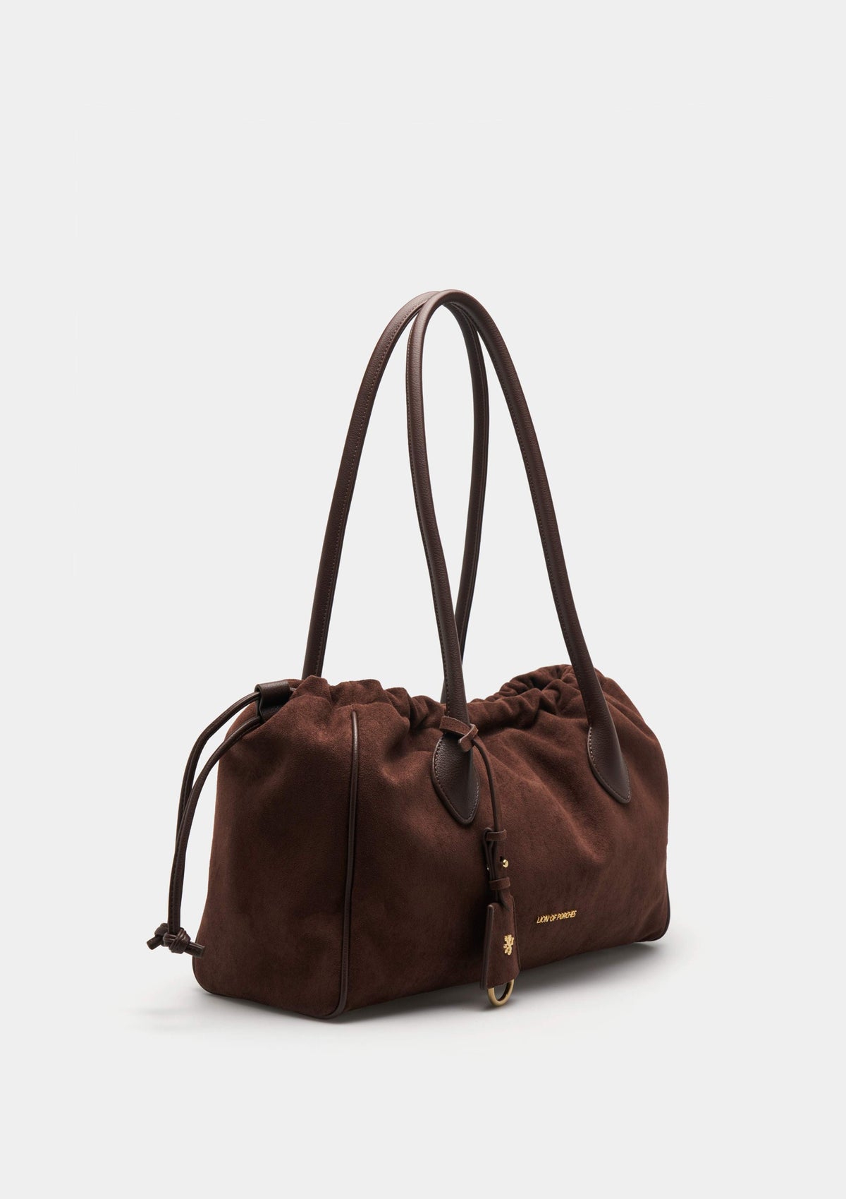 Bolso tote de mujer con efecto ante y detalles en PU tono sobre tono