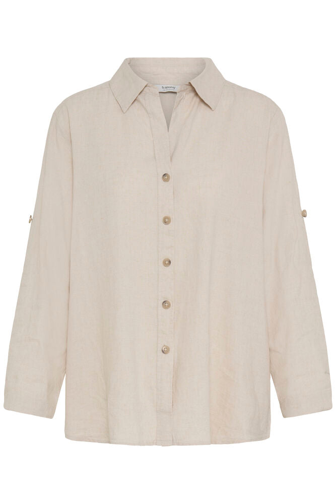 Camisa Larga con Manga Recogida