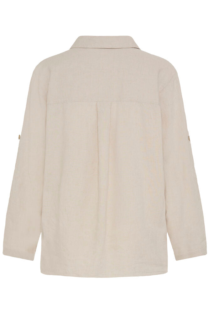 Camisa Larga con Manga Recogida