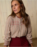 Camisa Bordada Taupe