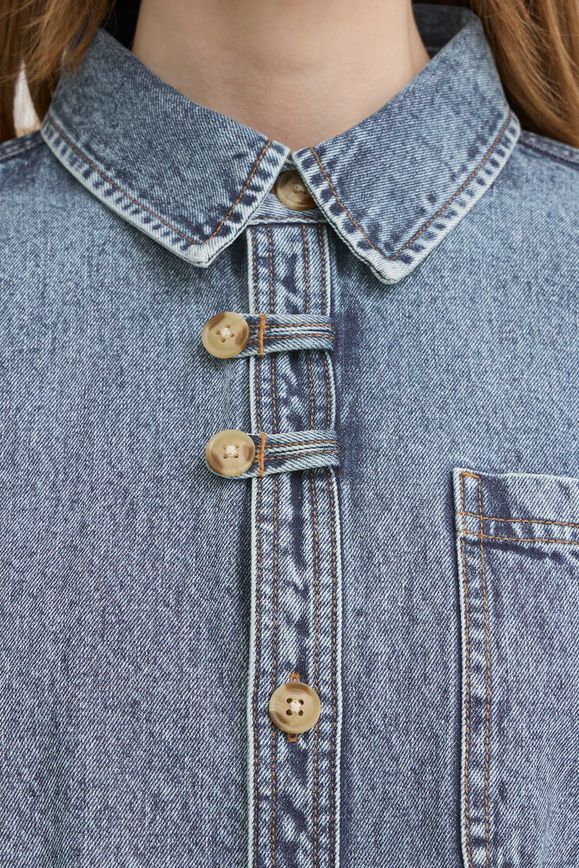 Camisa Ihmarima Denim Corte Recto