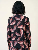 CAMISA ESTAMPADO PAJAROS CON LAZO