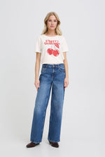 Camiseta Algodón con Estampado "Cherry Delicious"