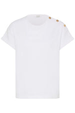 Camiseta Básica con Botones Dorados
