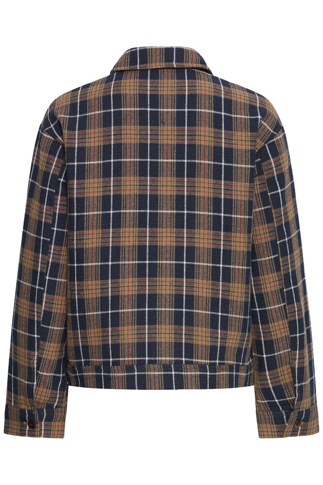 CHAQUETA CORTA CUADROS CON BOLSILLOS