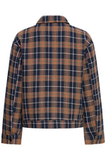 CHAQUETA CORTA CUADROS CON BOLSILLOS