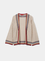 Chaqueta Punto Efecto Crochet Multicolor