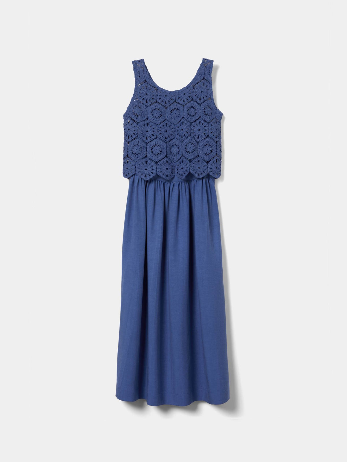 Vestido de Lino y Tencel con Top Crochet Desmontable