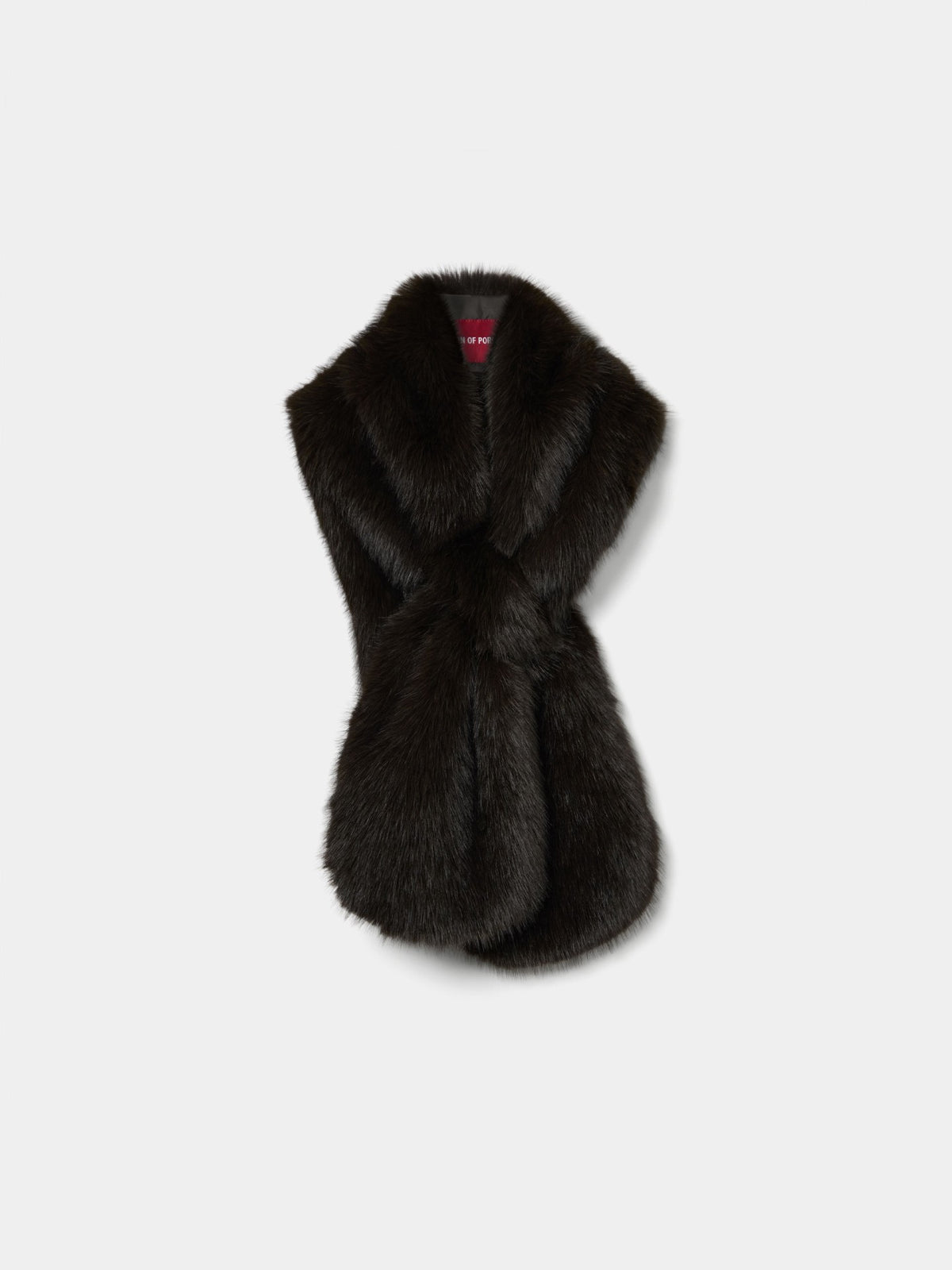 ESTOLA DE PIEL CON ABERTURA PARA EL CUELLO
