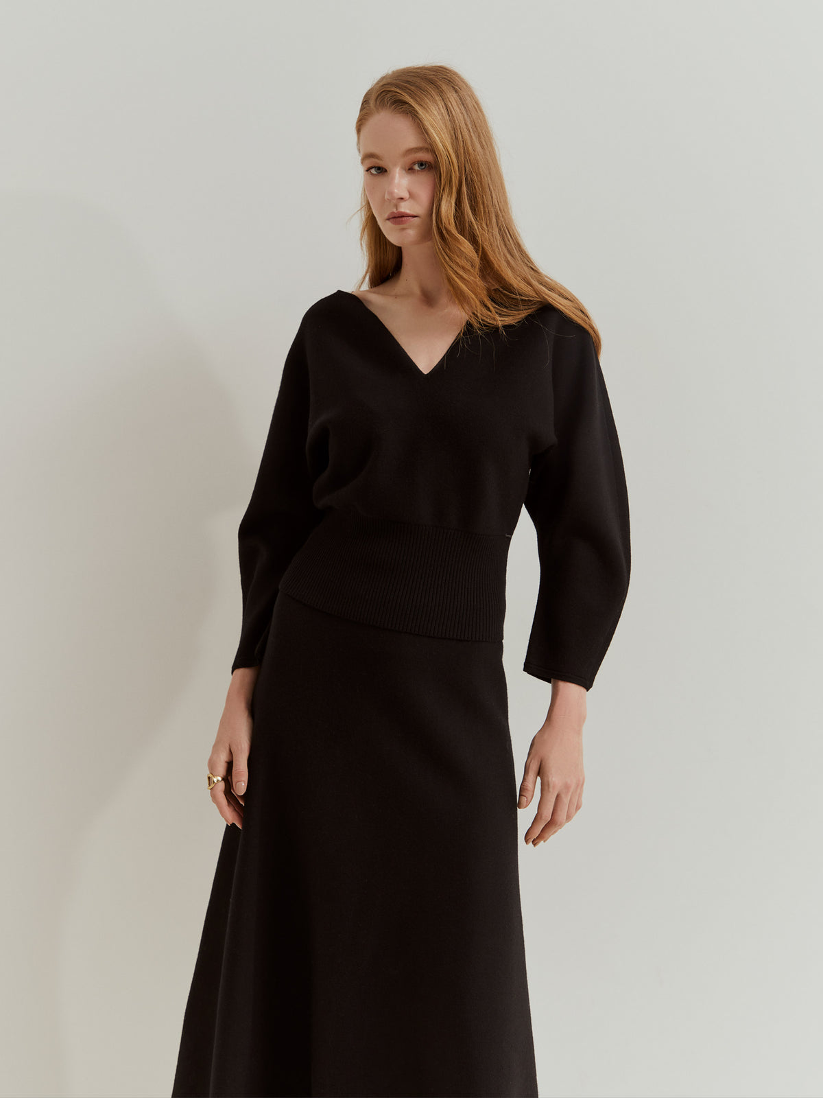 Falda de Punto Mezcla de Lana