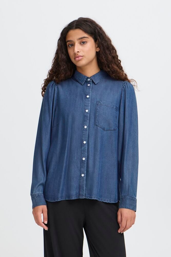 Camisa Ihborgie Denim Corchetes