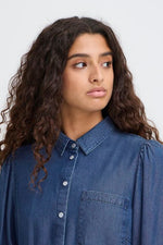 Camisa Ihborgie Denim Corchetes