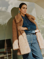 Abrigo Byakaja Pelo Marrón