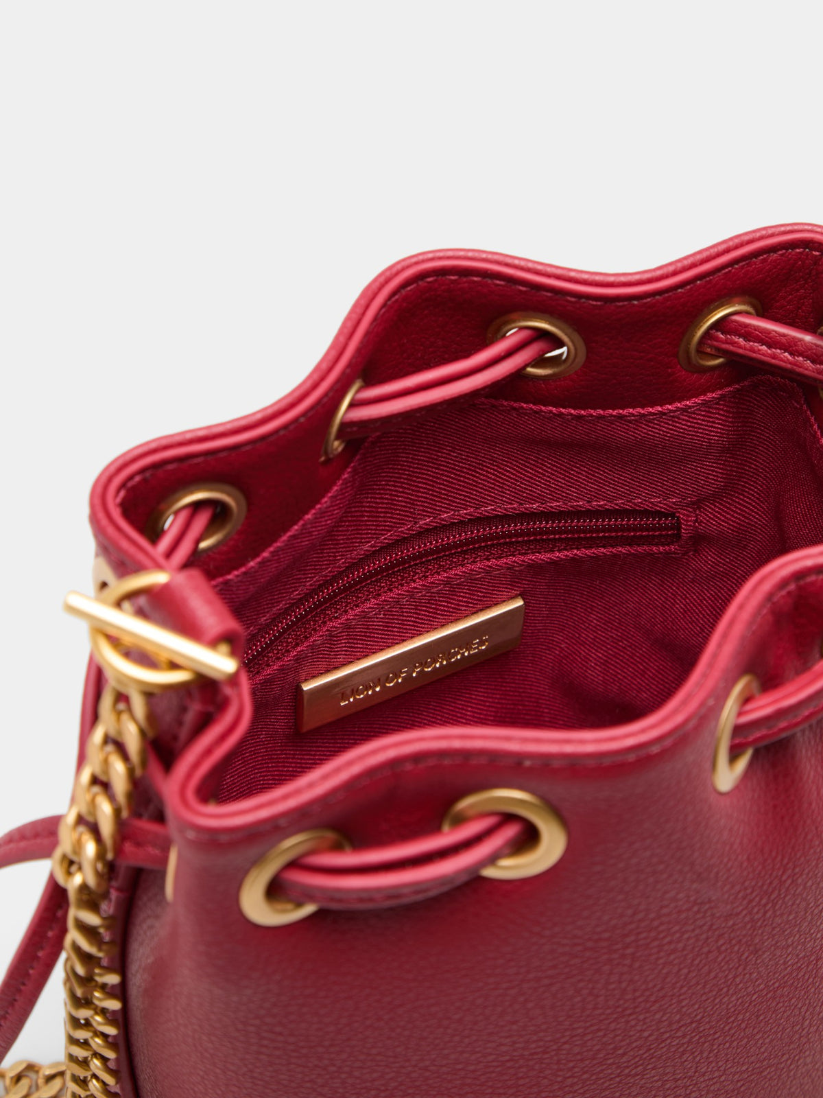 Mini Bolso Bucket con Cadena y correa ajustable