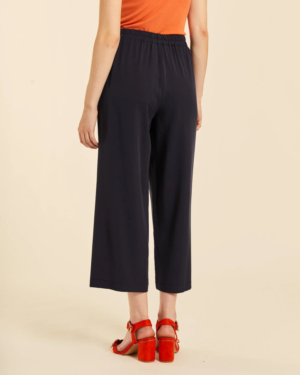 Pantalón Culotte Palazzo Botón Estrella