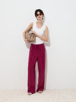 Pantalón Ancho Cintura Elástica Corte Recto