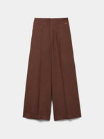 Pantalones de lino de pierna ancha