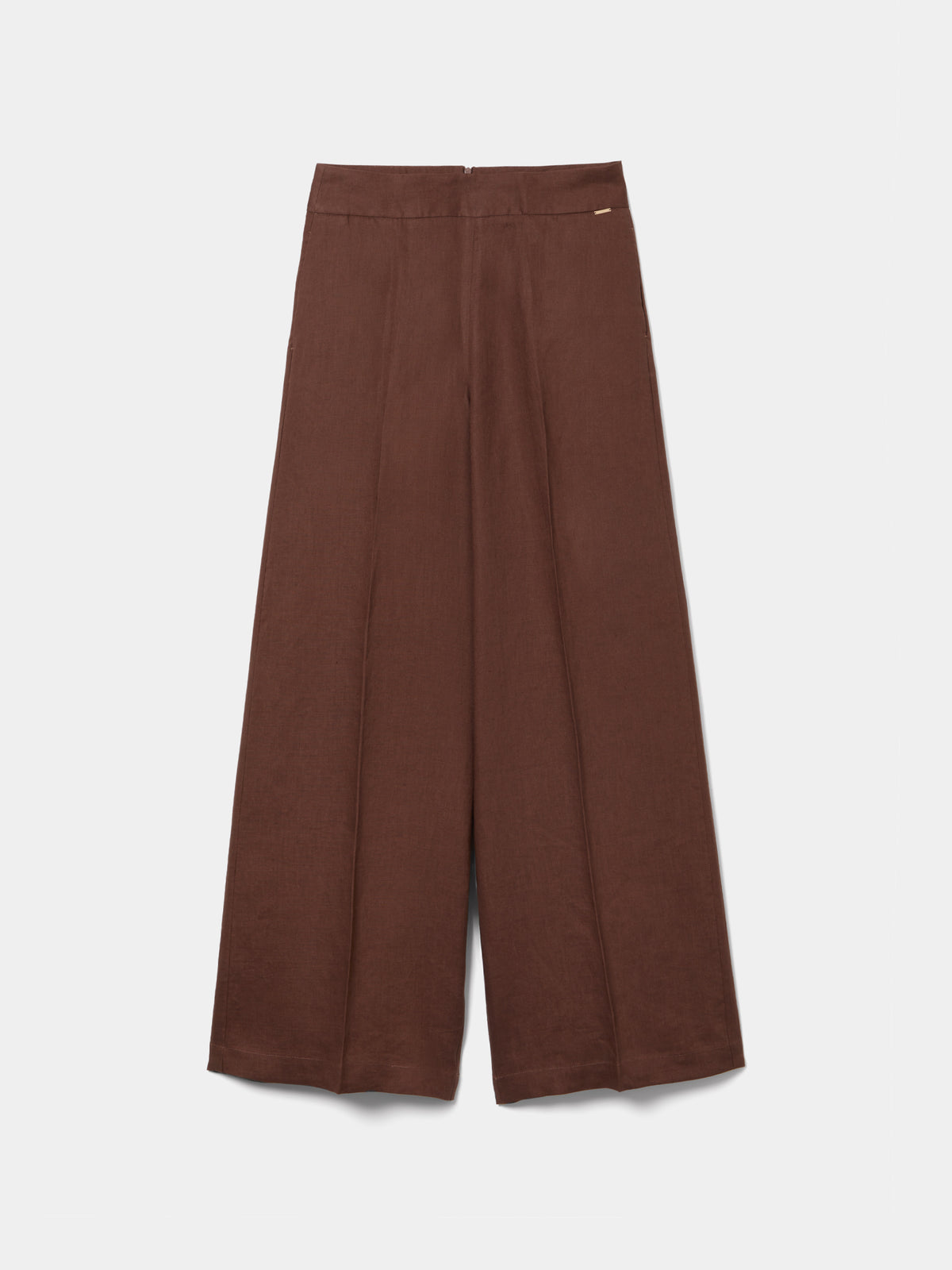 Pantalones de lino de pierna ancha