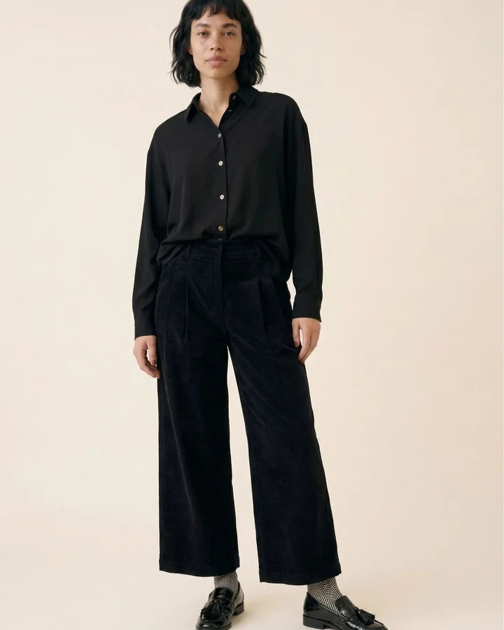 PANTALON MICROPANA DE PIERNA ANCHA