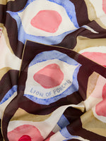 Pañuelo Estampado de Algodón y Seda Ligero