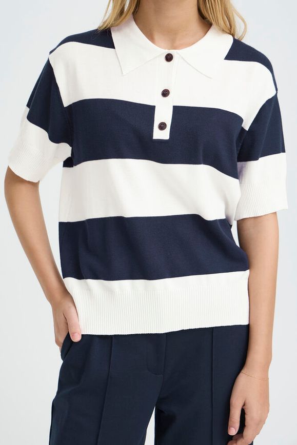 Polo Ihluls Marino y Blanco