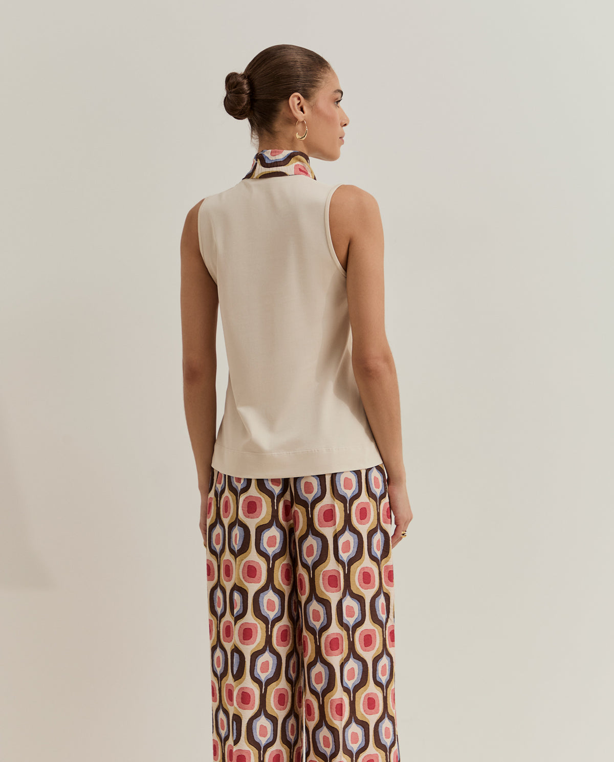 Top Algodón con Cuello Multicolor