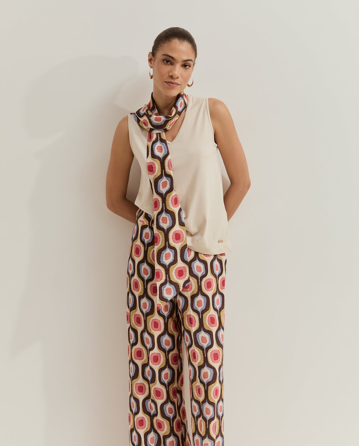 Top Algodón con Cuello Multicolor