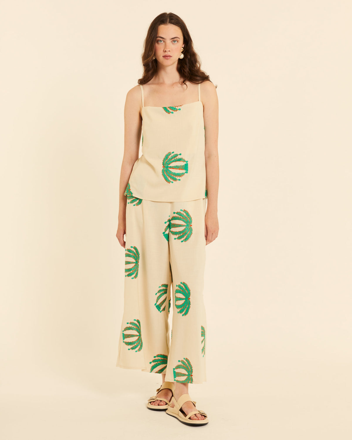 Top Tirantes Estampado Palmeras