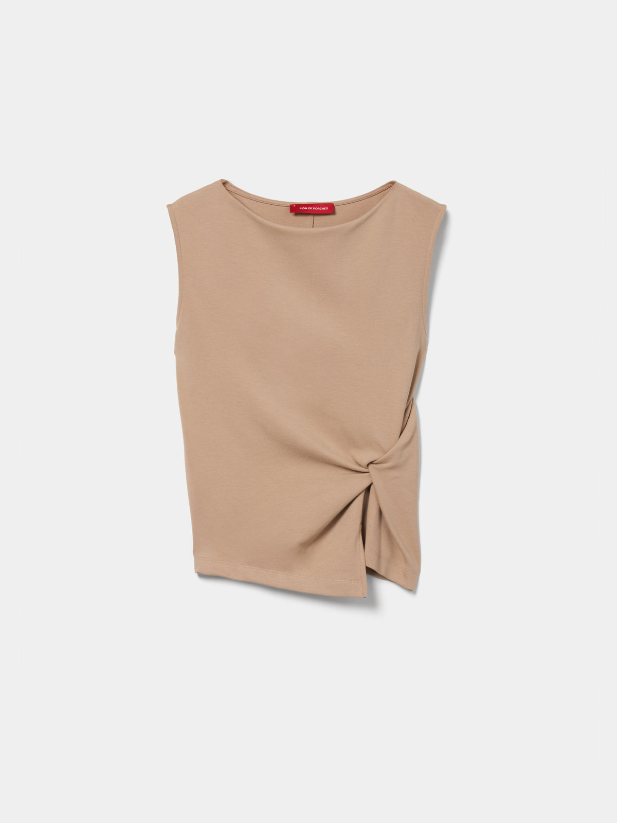 Top Cuello Redondo Sin Manga con Nudo