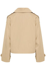Gabardina Corta Cruzada Camel