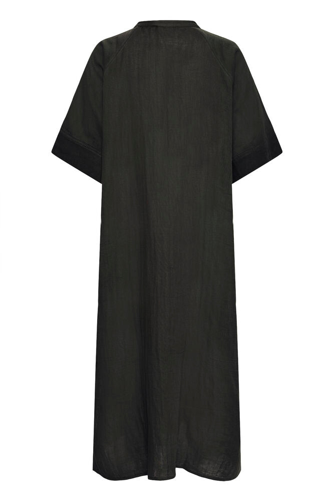 Vestido Blusón 2/4 Largo Bambula con Botones