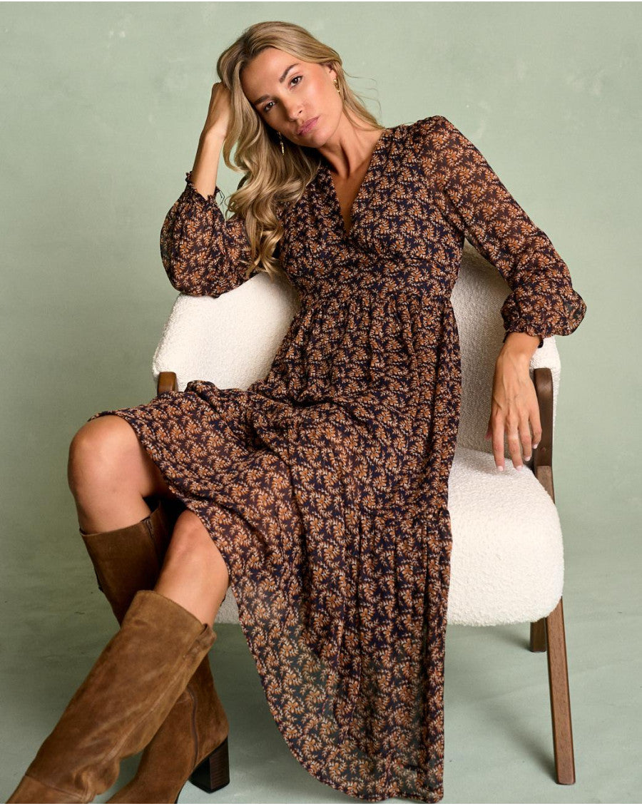 Vestido Estampado Otoñal