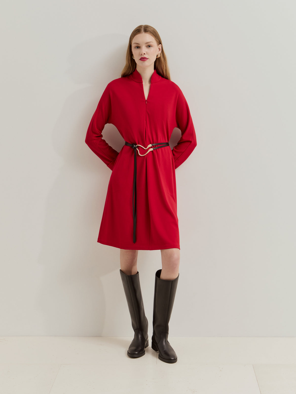 Vestido Corto Evasé Rojo