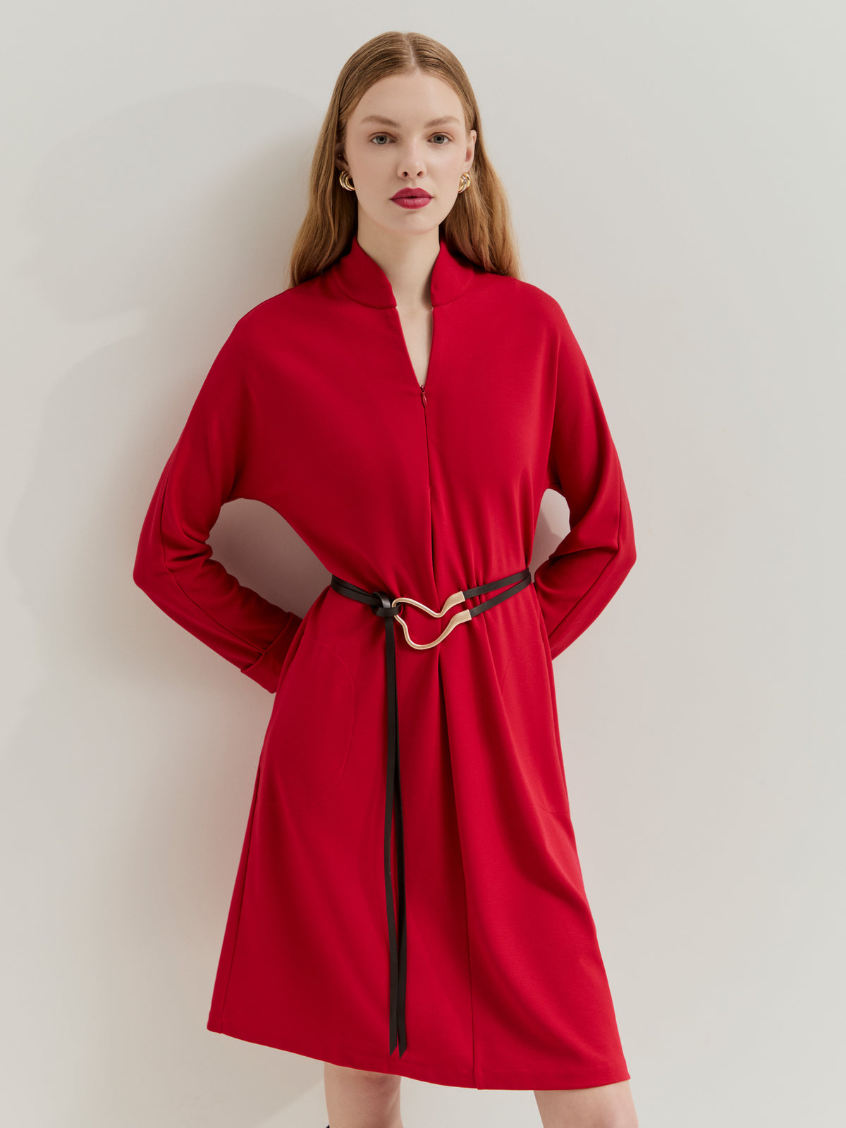 Vestido Corto Evasé Rojo