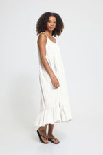 Vestido de tirantes en bambula con volante