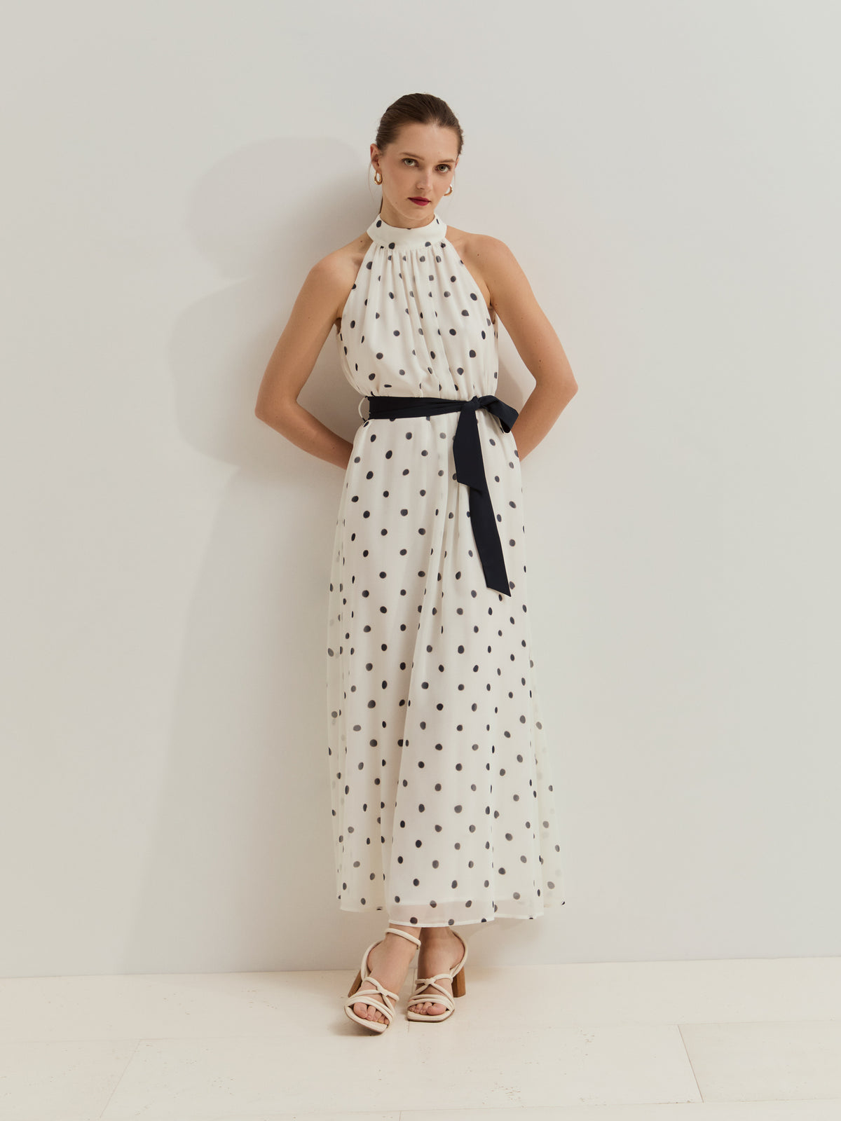 Vestido Largo Lunares